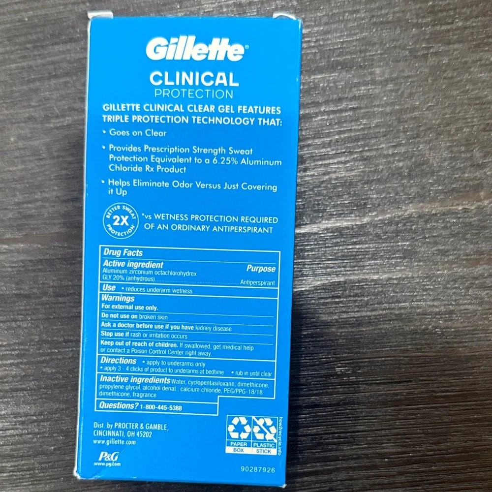 NWT Gillette Clinical Protection Cool Wave Antiperspirant 2.6 oz